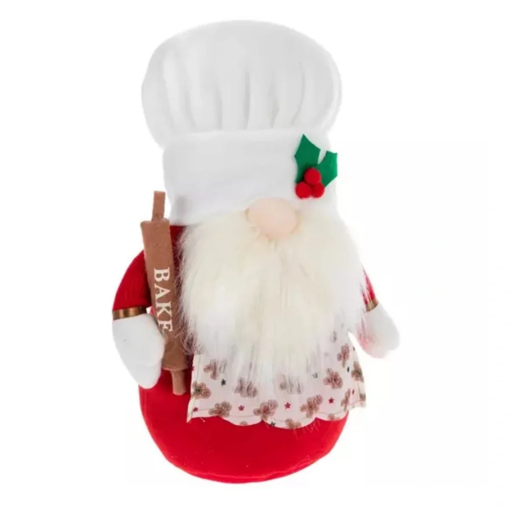 Red Bearded Baker Standing Gnome
